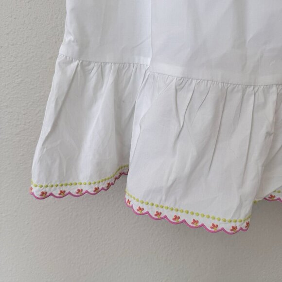 English Factory Floral Embroidered Collard Mini Dress White Size Medium - Picture 6 of 9